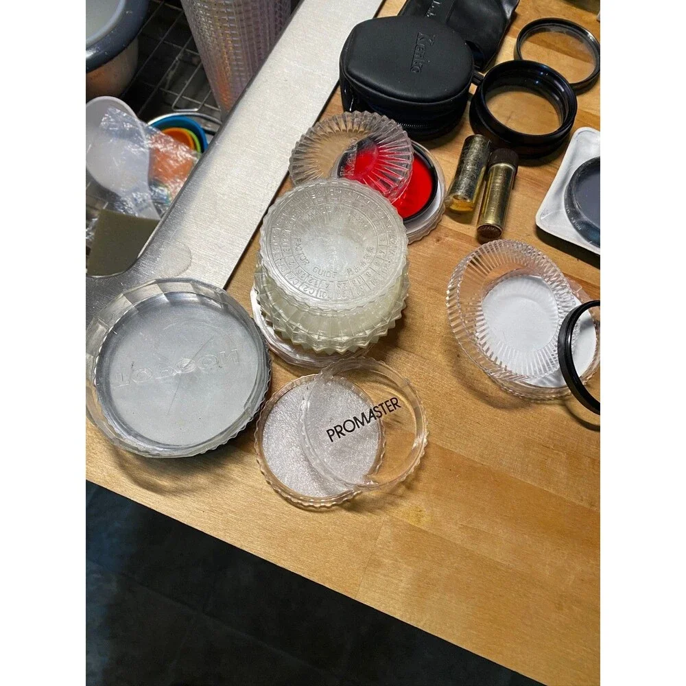 Vintage Camera Lens Accessories Lot Filters Adapters Nikon Tamron Promaster